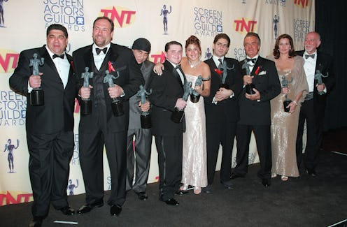 (Original Caption) The cast of the TV series, 'The Sopranos'. (Photo by Frank Trapper/Corbis via Get...