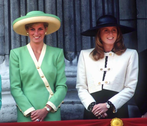 LONDON, UNITED KINGDOM  -  SEPTEMBER 15;   Diana, Princess of Wales ,and Sarah, Duchess of York atte...