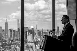 NEW YORK, NY - JUNE 15: New York Gov. Andrew Cuomo speaks during a press conference at One World Tra...