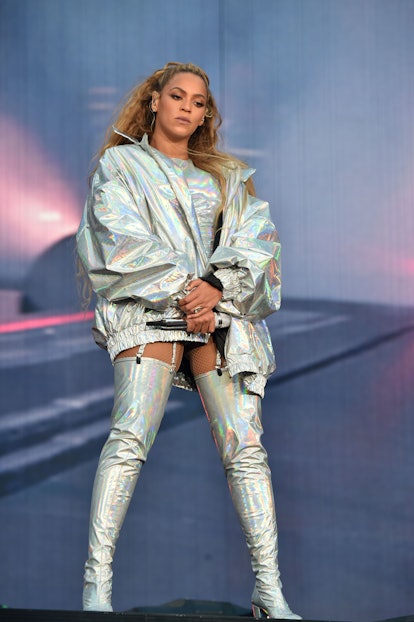 Beyonce performs on stage during the "On the Run II" Tour with Jay-Z at Hampden Park on June 9, 2018...