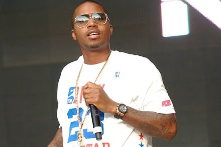 Nas performs during Rock the Bells at Shoreline Amphitheatre on August 16, 2008 in Mountain View, Ca...