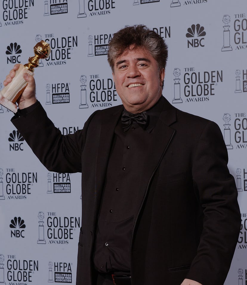 Pedro Almodovar, Director of Best Foreign Language Film "Talk To Her" in the pressroom at the 60th A...