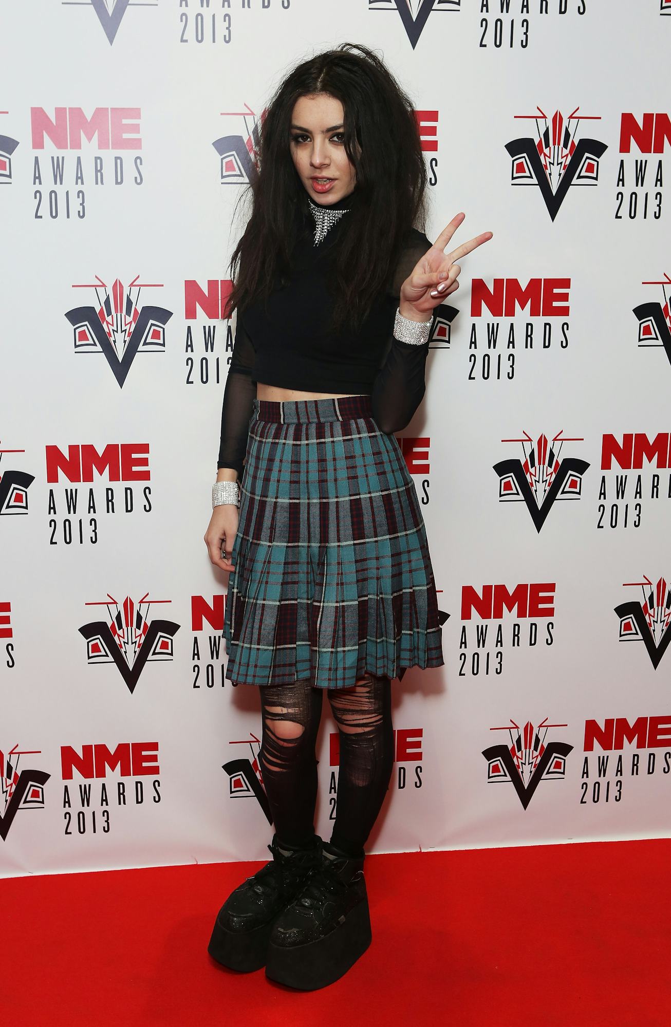 LONDON, ENGLAND - FEBRUARY 27:  Charli XCX attends the NME Awards 2013 at the Troxy on February 27, ...