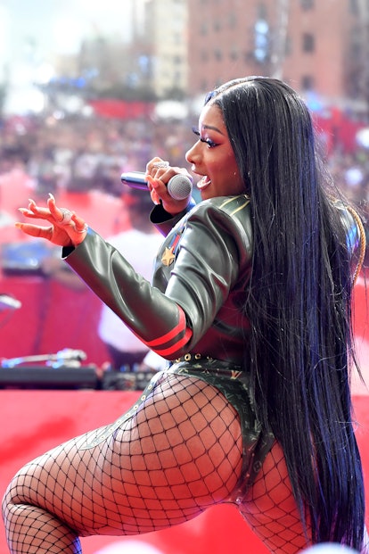 Thee Stallion performs on the red carpet during the 2019 MTV Video Music Awards.