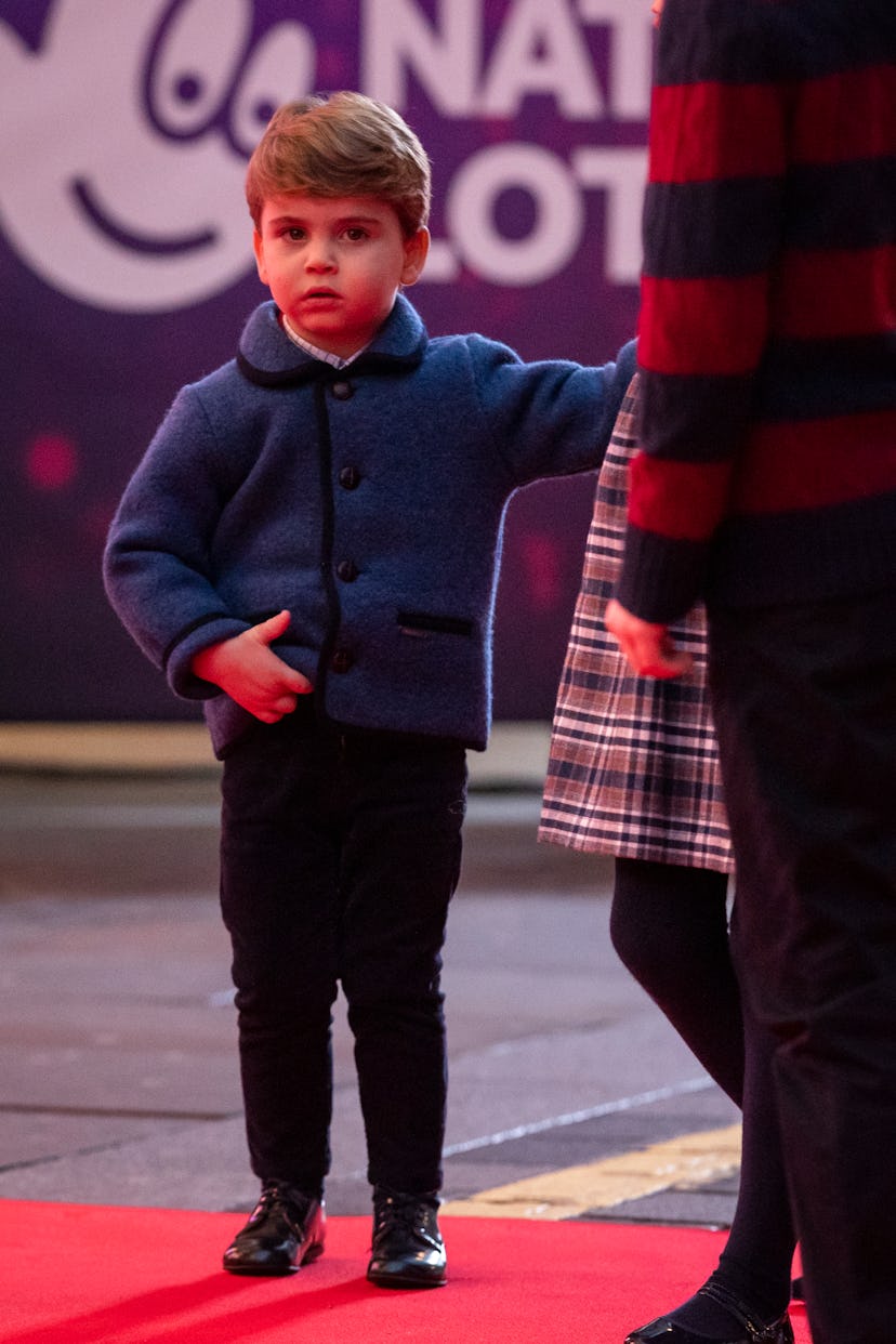 LONDON, ENGLAND - DECEMBER 11: Prince Louis attends a special pantomime performance at London's Pall...