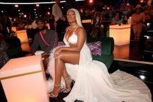LOS ANGELES, CALIFORNIA - JUNE 27: Megan Thee Stallion attends the BET Awards 2021 at Microsoft Thea...