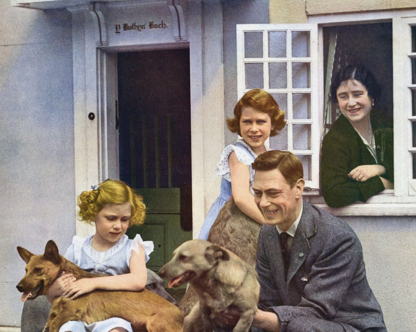 The Royal Family in 1931
From left to right: Princess Margaret, Princess Elizabeth, future Queen Eli...