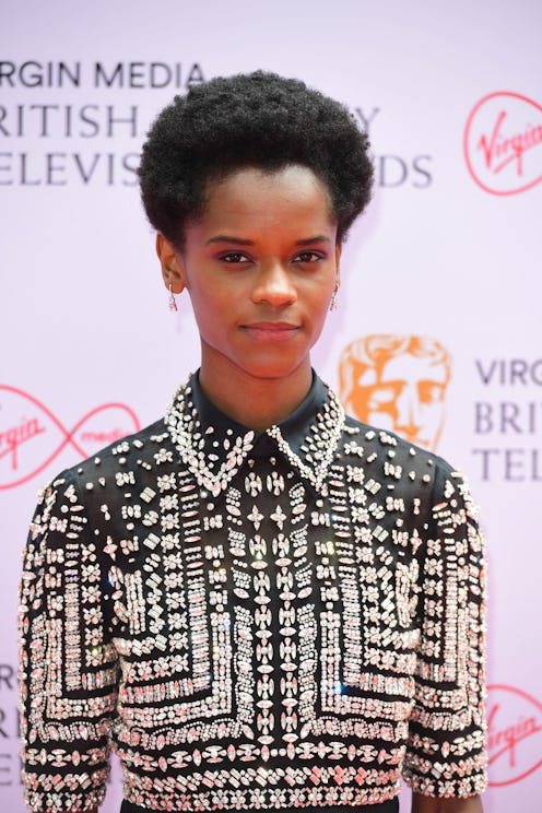 Letitia Wright arrives for the Virgin Media BAFTA TV awards at the TV Centre, Wood Lane, London. Pic...