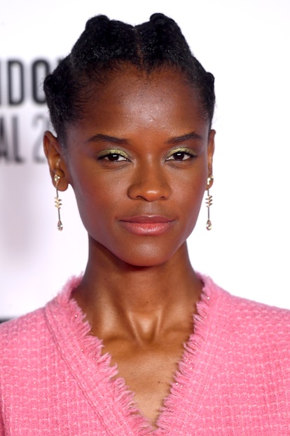 LONDON, ENGLAND - OCTOBER 07: Letitia Wright attends the "Mangrove" opening film and European Premie...