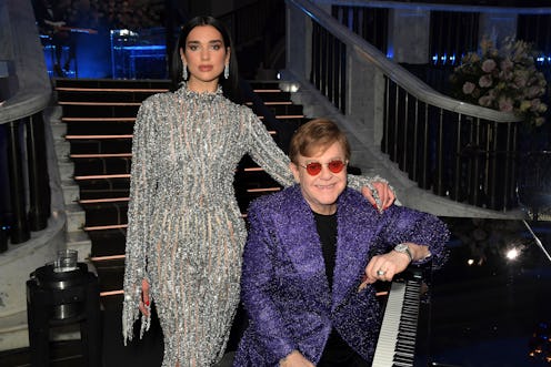 UNSPECIFIED - APRIL 25: In this image released on April 25, (L-R) Dua Lipa and Sir Elton John attend...