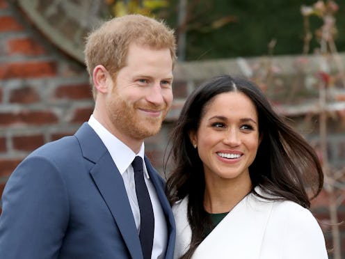 Prince Harry and Meghan Markle during an official photocall