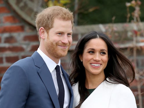 Prince Harry and Meghan Markle during an official photocall