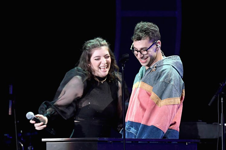 LAS VEGAS, NV - SEPTEMBER 23:  Lorde (L) and Jack Antonoff perform onstage during the 2017 iHeartRad...