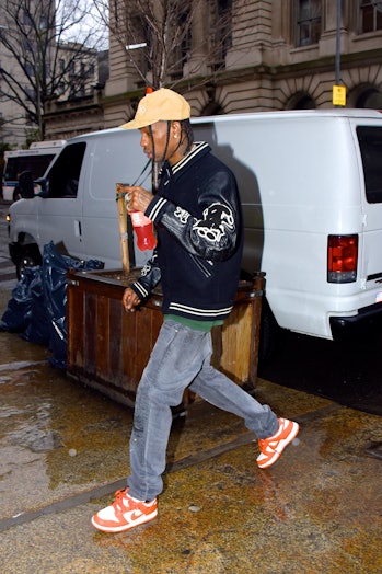 NEW YORK, NY - FEBRUARY 06:  Travis Scott seen out and about in Manhattan on  February 6, 2020 in Ne...