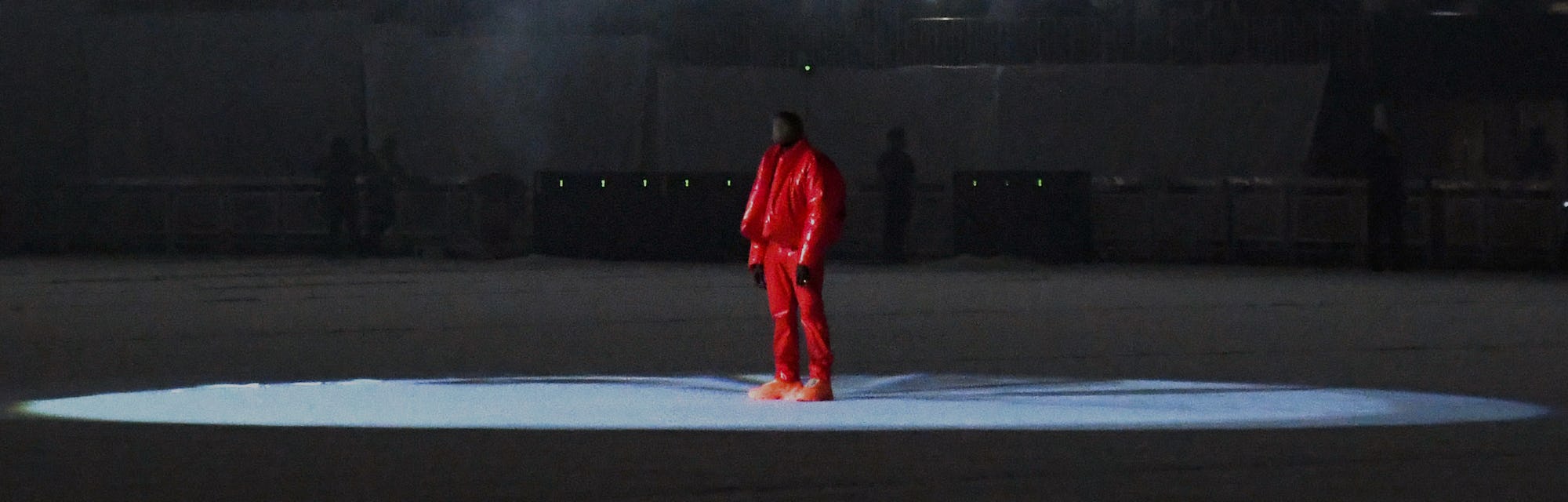 ATLANTA, GEORGIA - JULY 22: Kanye West is seen at ‘DONDA by Kanye West’ listening event at Mercedes-...