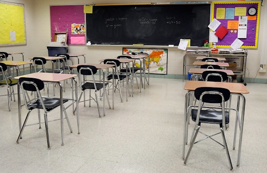 (012510, South Hadley, MA)  A vacant classroom is seen at South Hadley High School on Monday, Januar...