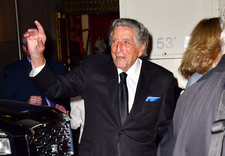 NEW YORK, NEW YORK - AUGUST 05: Tony Bennett leaves Radio City Music Hall on August 05, 2021 in New...