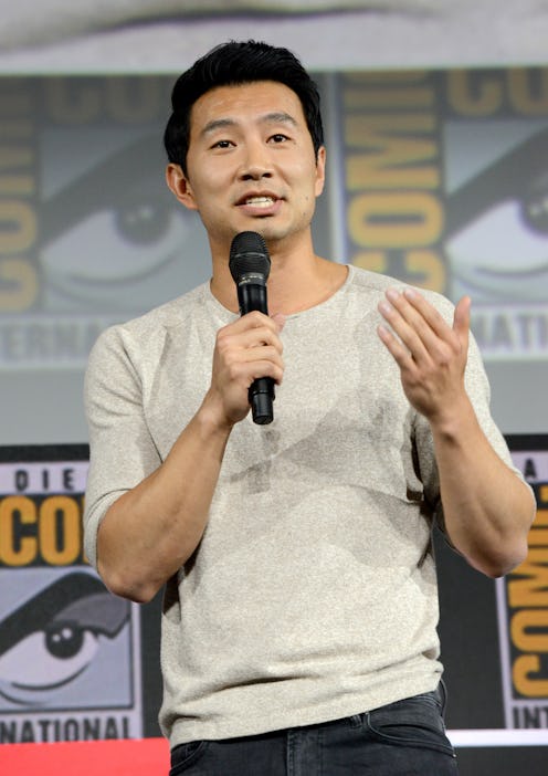 SAN DIEGO, CALIFORNIA - JULY 20: Simu Liu speaks the Marvel Studios Panel during 2019 Comic-Con Inte...