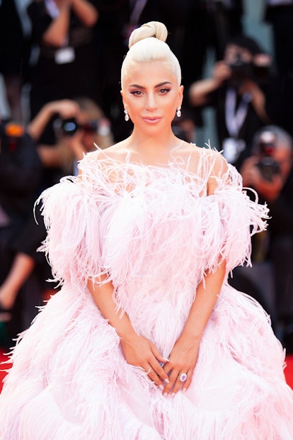VENICE, ITALY - AUGUST 31: Lady Gaga walks the red carpet ahead of the 'A Star Is Born' screening du...