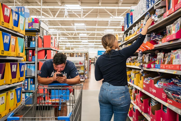 HOUSTON, TEXAS - AUGUST 04: Customers shop at a Walmart store on August 04, 2021 in Houston, Texas. ...