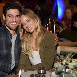 Former 'BiP' couple Joe Amabile (L) and Kendall Long attend The Gentle Barn's 20th Anniversary Celeb...