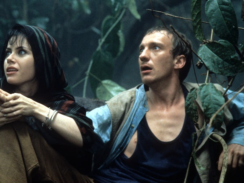 Fairuza Balk and David Thewlis in a scene from the film 'The Island Of Dr. Moreau', 1996. (Photo by ...