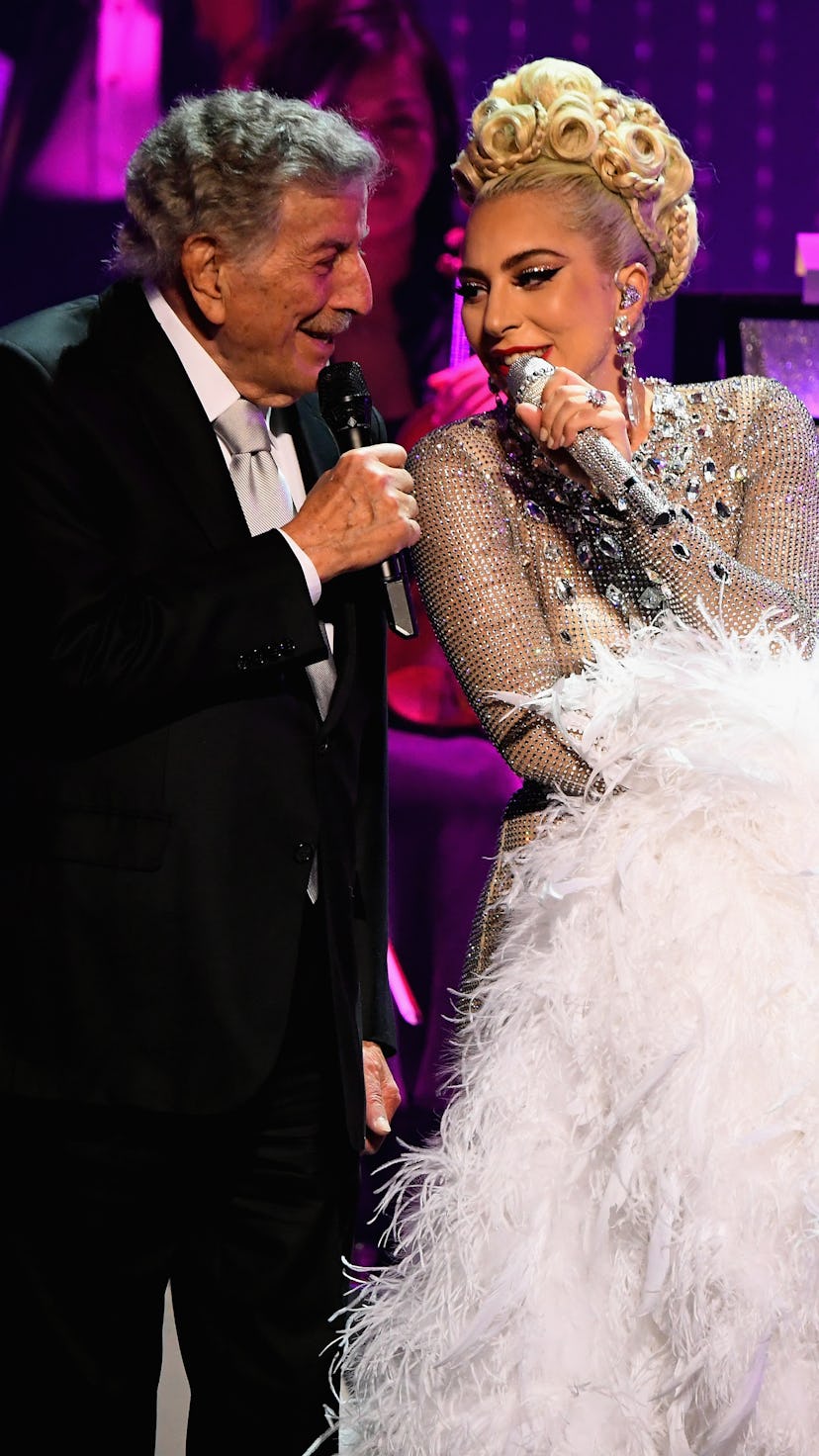 Lady Gaga performs with Tony Bennett during her 'JAZZ & PIANO' residency at Park Theater.