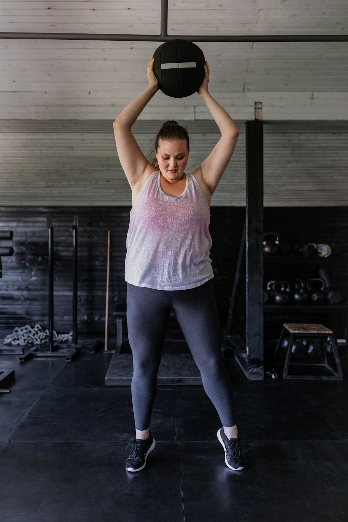 Slam medicine ball in jump squats and from above your head for cardio bursts.