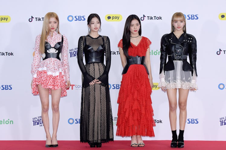 SEOUL, SOUTH KOREA - DECEMBER 25: BLACKPINK attend the 2018 SBS Gayo Daejeon 'Battle of the Bands' a...