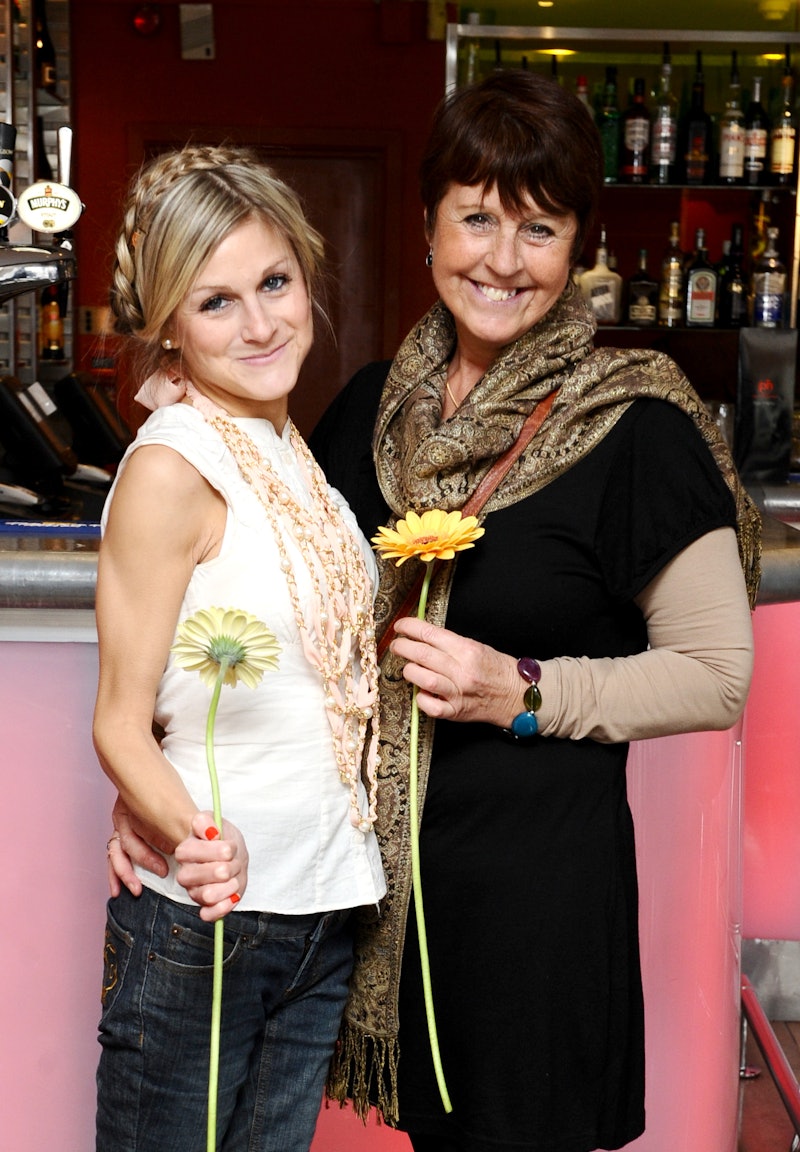 Reality TV star Nikki Grahame and her mum Sue arrive at the Planet Hollywood Mothers' Day Brunch in ...