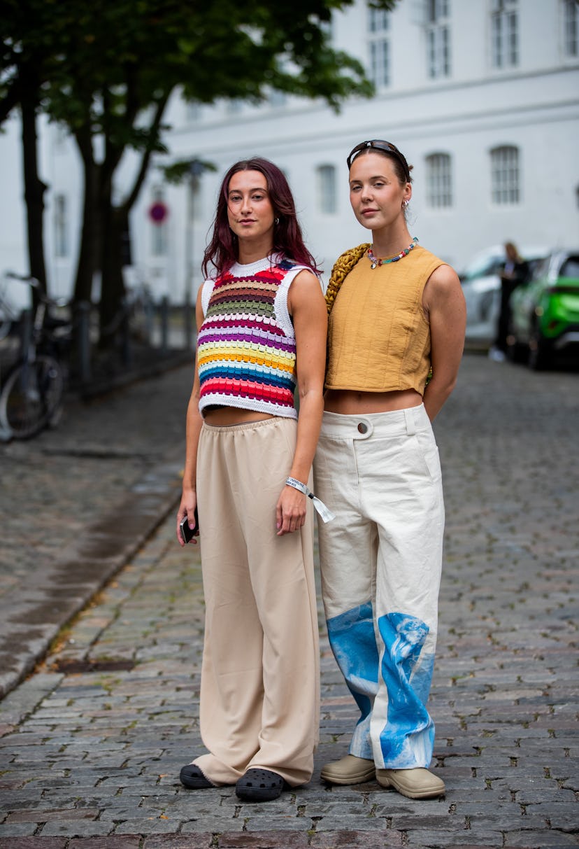 COPENHAGEN, DENMARK - AUGUST 10: Guests seen outside Lovechild on August 10, 2021 in Copenhagen, Den...