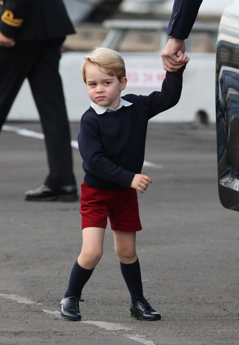 Prince George is ready for rainy west coast weather.