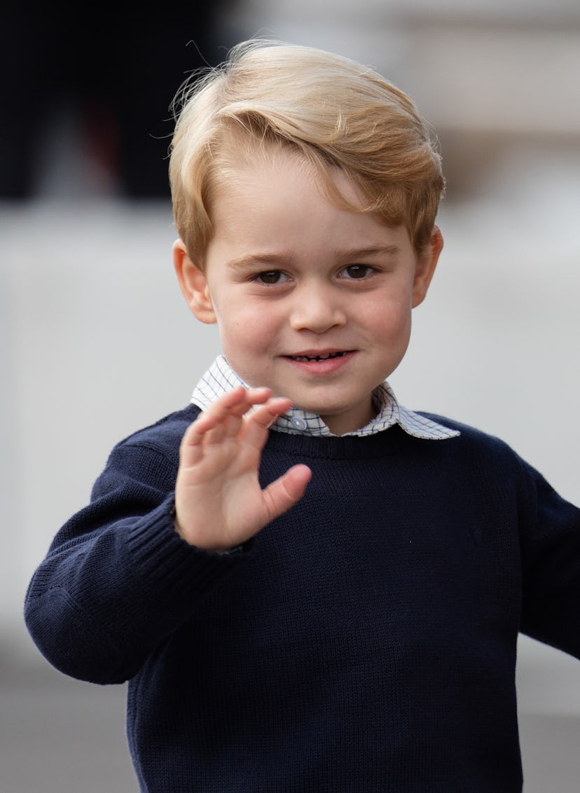 Prince George knows he looks good.