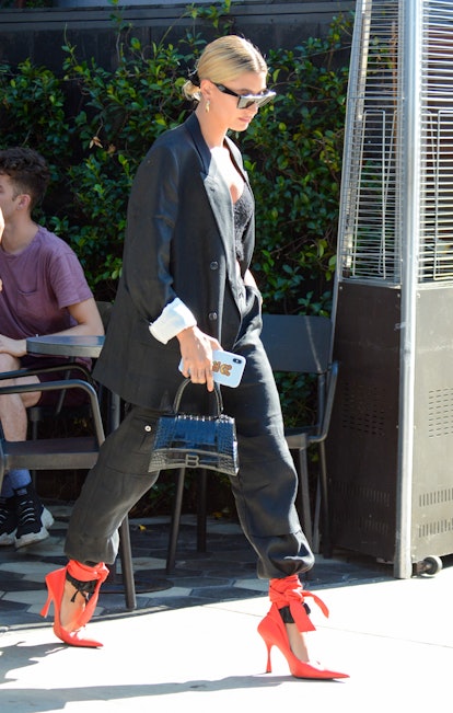 Hailey Bieber is seen in Los Angeles, California in August 2019.  