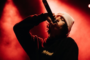 Denmark, Copenhagen - February 28, 2019. The American rapper and lyricist Lil Xan performs a live co...
