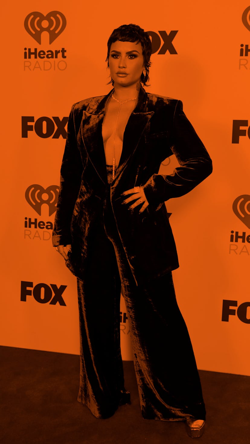 LOS ANGELES, CALIFORNIA - MAY 27: (EDITORIAL USE ONLY) Demi Lovato attends the 2021 iHeartRadio Musi...