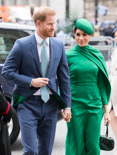 LONDON, ENGLAND - MARCH 09:  Prince Harry, Duke of Sussex and Meghan, Duchess of Sussex attend the C...