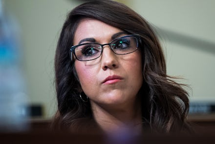 UNITED STATES - JUNE 23: Rep. Lauren Boebert, R-Colo., attends the House Natural Resources Committee...