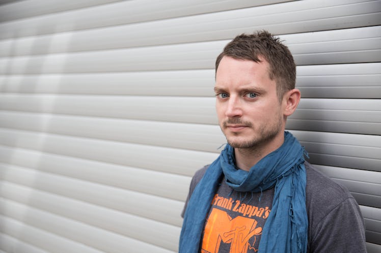 US actor Elijah Wood poses on the grounds of Club Berghain during the festival 'Pop-Kultur' in Berli...