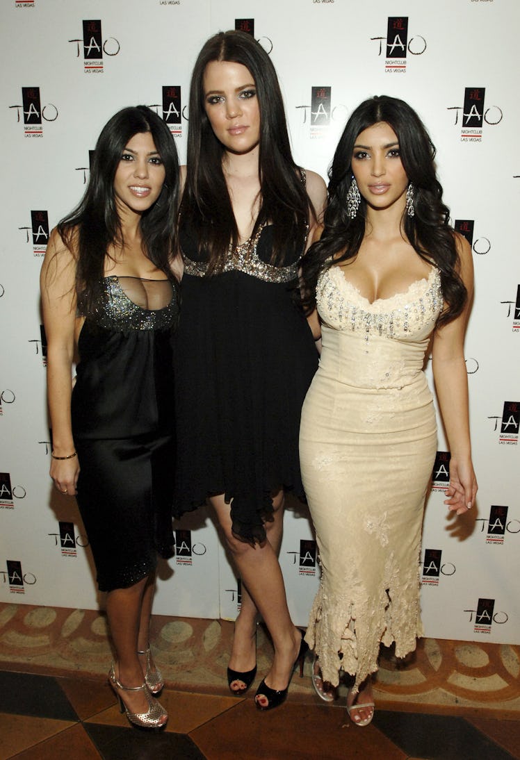 Kourtney Kardashian, Klohe Kardashian and Kim Kardashian (Photo by Denise Truscello/WireImage)