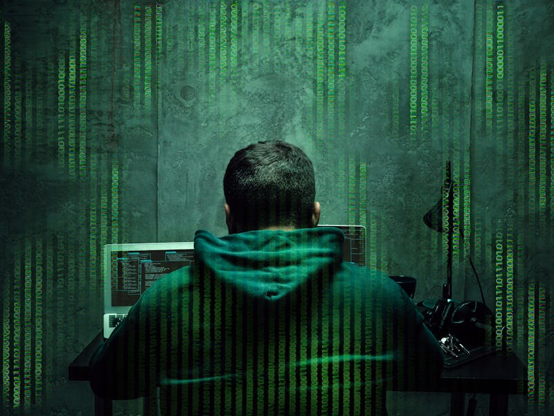A hacker hacking an Android device