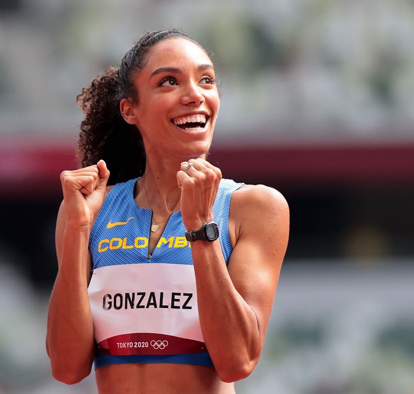 Detroit Lions' David Blough cheered on Olympian wife Melissa Gonzalez as she qualified for the semif...