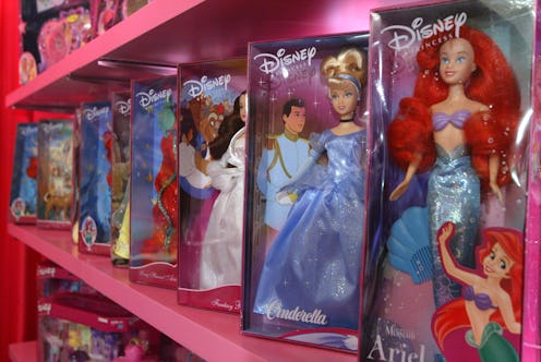 An assortment of Disney cartoon character dolls are displayed during the Walt Disney Company (Asia P...