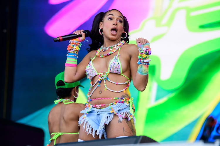 CHICAGO, ILLINOIS - AUGUST 01: Princess Nokia performs on stage during Lollapalooza 2021 at Grant Pa...