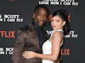 SANTA MONICA, CALIFORNIA - AUGUST 27:  Travis Scott and Kylie Jenner attend the Premiere Of Netflix'...