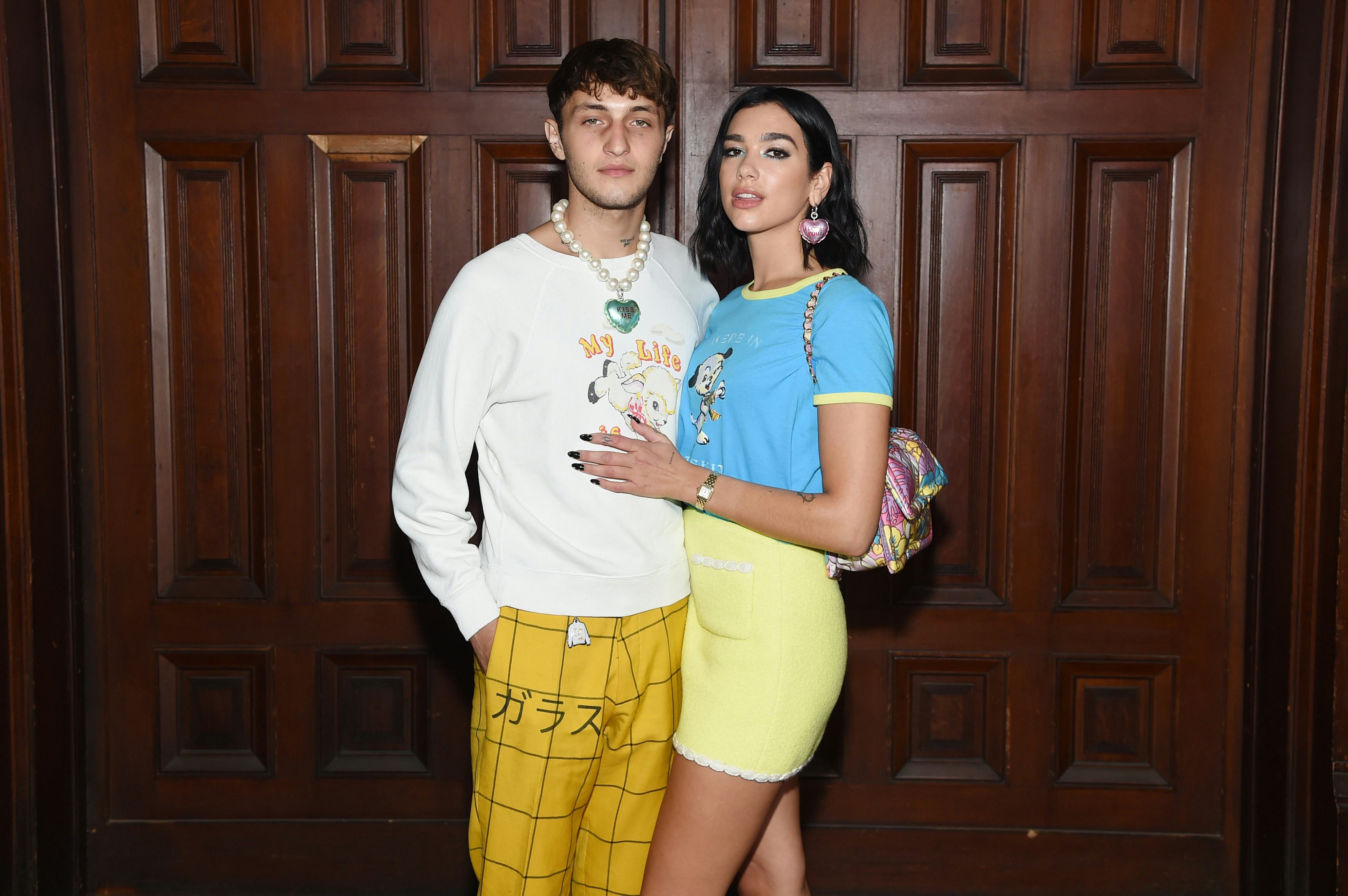 NEW YORK, NEW YORK - SEPTEMBER 11: Anwar Hadid and Dua Lipa attend the Marc Jacobs Spring 2020 Runwa...