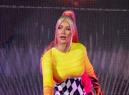 CLARKSTON, MICHIGAN - AUGUST 20: Iggy Azalea performs at DTE Energy Music Theatre on August 20, 2021...
