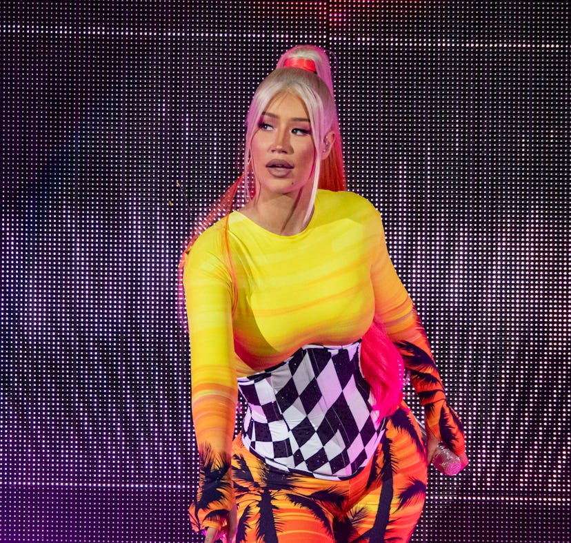 CLARKSTON, MICHIGAN - AUGUST 20: Iggy Azalea performs at DTE Energy Music Theatre on August 20, 2021...
