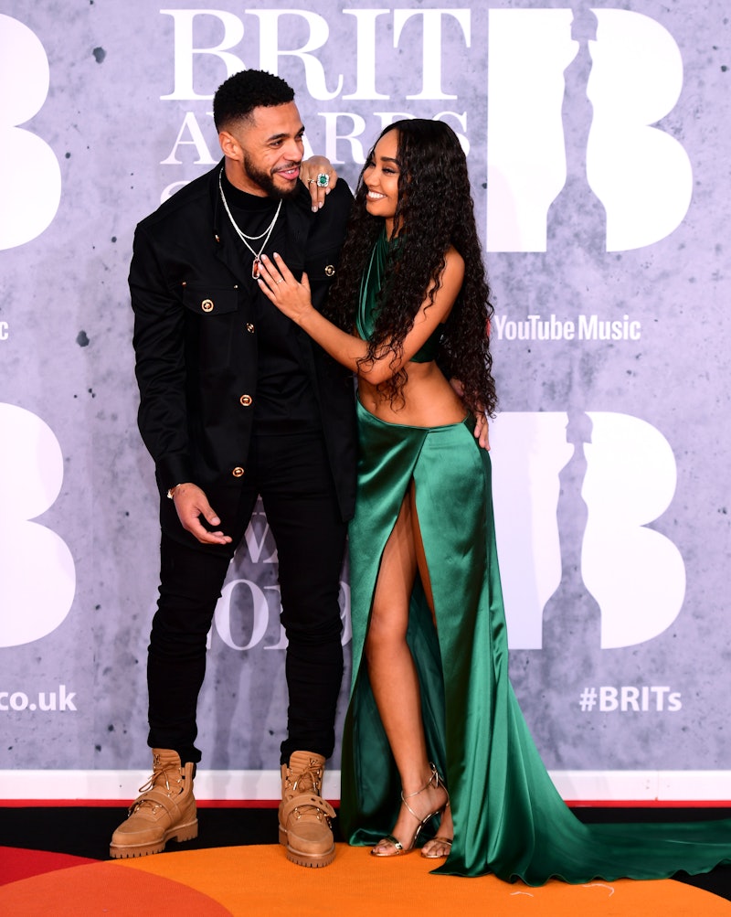 Andre Gray and Leigh-Anne Pinnock attending the Brit Awards 2019 at the O2 Arena, London. (Photo by ...