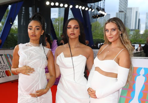 LONDON, ENGLAND - MAY 11: Leigh-Anne Pinnock, Jade Thirlwall and Perrie Edwards of Little Mix arrive...